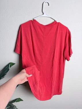 Lululemon Red Short Sleeve Crew Neck Yoga Training T-Shirt